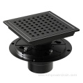 square shower black floor drain